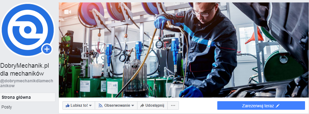 Umawiaj klientów w Dobrymechanik.pl przez Twój profil na Facebook’u